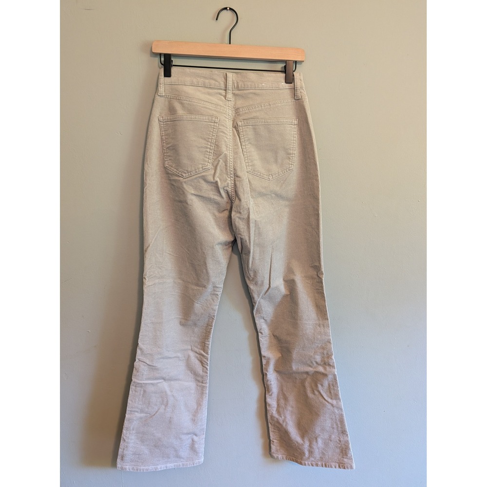 Uniqlo Womens Beige High Rise Corduroy Flare Pants Size 4 453627 Neutral Slim - Picture 4 of 8